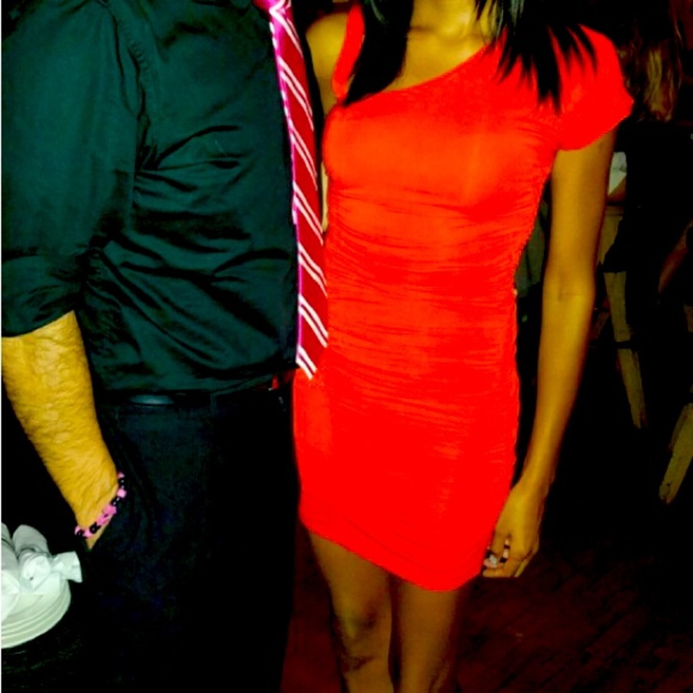 Bebe orange, XS, bodycon dress